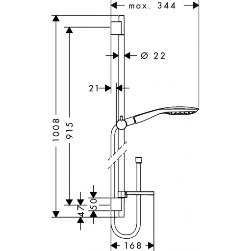Душевая стойка HANSGROHE Raindance Select E 27857000 хром